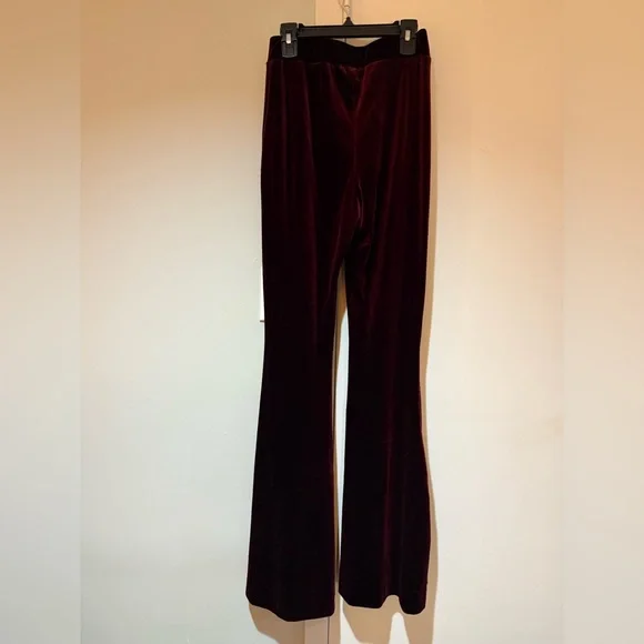 NWOT Nasty Gal Burgundy Boot Cut Flare Pants - Picture 1 of 5